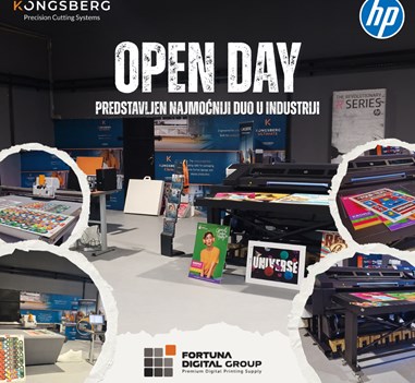 Fortuna Digital Grupa otvorila novi Experience Centar i pokazala izvrstan tandem u proizvodnji – HP Latex R530 i Kongsberg Entro 20